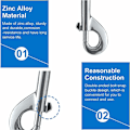Miniatyrbilde 2 av 4: Dobbel ended bolt snap karabiner, 10 snap chain metallklips sinklegering, nikkelbelagte klips