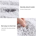 Miniatyrbillede 4 af 5: Bademåtte i plys absorberer vand hurtigt, kan vaskes skridsikker bademåtte, sort og hvid 40x60cm, varm og behagelig, badeværelse og toilet
