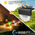 Miniatyrbild 5 av 5: Solcells drivna LED utomhusvägglampor, 4-pack stigljus, färgförändrande LED solcellslampor, gånglampor