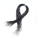 Miniatyrbild 1 av 5: 100 st bruna imitation läder sladd halsband sladd bulk med hummerlås