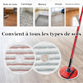 Miniatyrbild 3 av 5: Mikrofibermopp-påfyllning för Vileda Spin and Clean-mopp, Tvättad och Återanvändbar Ersättningsmopphuvud