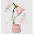 Miniatyrbillede 3 af 4: Børns LED-skrivebordslampe, USB-genopladelig blomstfugl-bordlampe, læselampe med justerbart lys og berøringssensor, (lyserød) 15x12,5x39cm