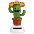 Miniatyrbild 1 av 5: Solcells-dansande leksaksdjur solcells-drivna dansande dockor gungande animerade bobble-dansare bildekor (kaktus)