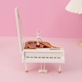 Miniatyrbillede 4 af 5: 1 pakke dansende pige klaver musikboks spinning ballet urværk mus