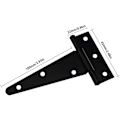 Pikkukuva 2 / 5: Hinge Triangle Hinge Heavy Duty T Hinge Galvanoitu Kolmio 4 Tuumaa Musta Voidaan käyttää kaappien ovien puutarhaporttien puulaatikoiden ripustamiseen 4kpl