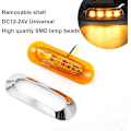Miniatyrbilde 4 av 5: 10 stk ravgule sidemarkerlys, DC 12V-24V LED sidemarkerlys indikator