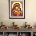 Miniatyrbillede 2 af 5: Den tomme grav påske scene og kors dekoration, Jesus grav øst