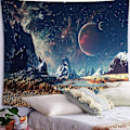 Miniatyrbilde 2 av 5: Psykedelisk galakse romteppe Hippie astronaut stueinnredning