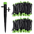 Miniatyrbillede 1 af 5: 100 stk. Mikro Drypvanding Sprinkler, 360 Grader 8 Huller Vandstrøm Drypvanding Sprinkler til 4/7 Slange, Egnet til Have Drypvandingssystem,