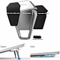 Miniatyrbillede 4 af 5: Bærbar computer stand, foldbar, metal, egnet til de fleste bærbare computere og computertastaturer
