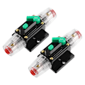 Miniatyrbillede 1 af 5: 2 stk. DC 12V-48V 30A Bil Reset Sikringsholder - Sort og Grøn