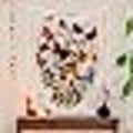 Miniatyrbillede 1 af 5: Sommerfugl Gobelin Blomster Gobeliner Vertikale Blomster Plante Gobeliner Vægophæng Farverig Identifikation Retro Kunst Æstetisk Væg Gobelin til Soveværelse Sovesal Stue 150x130cm