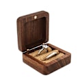 Miniatyrbillede 5 af 5: 1 stk. træringæske smykker opbevaring bærbar holder bryllup forlovelse