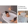 Miniatyrbilde 2 av 4: Badeputer, Badeputer for Badekar, med 2 Kraftige Sugkopper, for Fast Støtte, Ergonomisk Spa Badeputer, Puter for Optimal Nakke Avslapping (