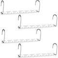 Miniatyrbillede 1 af 5: Multifunktionel pladsbesparende bøjle, praktisk og holdbar STAINLESS Metal Magic bøjle, bøjlearrangør til skabopbevaring, garderobe