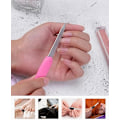 Miniatyrbild 4 av 5: 6 st Fällbara Nagelfilar Nagelkonstverktyg Stor Nagelfil Metall Nagelpolsverktyg Trimmande Nagelfil (Svart och Rosa)