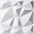 Miniatyrbillede 1 af 5: 1 stk. Diamantformet 3D dekorative vægpaneler, mat hvid 30,5 x