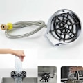 Miniatyrbillede 1 af 5: Glasvaskhane Hane Glas Skylning Linje Højtryk Glas Auto Skylning Glasvask til Vask Vask Kop Bar Vask + Dæksel + 0,8m Indløbsslange
