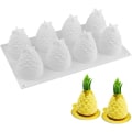 Miniatyrbillede 1 af 5: 8 Hulrum Ananas Form Silikoneform 3d Fyrretræ Form Lys Støbeforme B