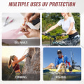 Miniatyrbilde 4 av 4: 2 par UV-hansker til negler - Anti-UV-hansker til gel-neglelampe, fingerløse hansker til manikyr, hudpleie, UV-beskyttelseshansker for kvinner og menn (grå rosa)