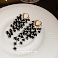 Miniatyrbillede 4 af 5: Lange Dangle Dangling Bling Crystal Rhinestone Tassels Øreringe bl