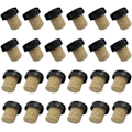 Miniatyrbild 5 av 5: 24-pack T-formade flaskkorkar Återanvändbara Vinkorkar Champagne Öl Korkar (Svart+Trä)