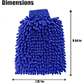 Miniatyrbillede 2 af 5: Mikrofiber Chenille Bilvask Handsker, 2stk Chenille Rengøringshandsker, Bil Cl