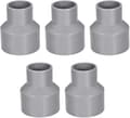 50mm x 32mm PVC-rörreducerkoppling Nav med nav Grå 5 st