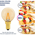 Miniatyrbilde 5 av 5: G40 Vintage Mini E14 LED-pære 1w, Amber Edison erstatning E14-pære