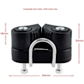 Miniatyrbillede 2 af 5: 1 stk. Cam Cleats med Wire Flaired Leading Ring (Sort), Plastik Cammatic Cl