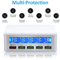 Miniatyrbillede 5 af 5: 50W Multi Port USB-oplader Strømadapter med 1 QC 3.0 9V2A Max Q