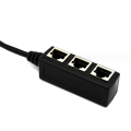 Miniatyrbild 4 av 5: Ethernet Rj45 Splitter Kabel, Ethernet LAN Nätverksförlängningskabel Adapter Rj45 Hane till 3 Hon Splitter för Super Cat5 Cat5E Cat6 Cat7 LAN Ethernet Plug Adapter