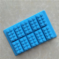 Miniatyrbillede 4 af 4: 1 stk. Byggeklodser Silikon Chokoladebar Form Kager Fondant Geléform, blå