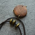 Miniatyrbillede 3 af 5: Brun Træ Choker Kraftig Vedhæng Halskæde Kvinder