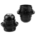Miniatyrbillede 3 af 5: 4 stk. E27 fatningsstik, E27 fatning, sort E27 fatning skruefatning Lam