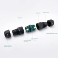 Miniatyrbillede 4 af 5: 2 stk. 3-polet IP68 vandtæt kabelforbindelse til 9-12 mm ledningsdiameter jordkabel