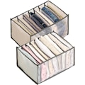 Miniatyrbillede 1 af 5: Tøjskuffe Organizer, Foldbar Mesh Opbevaringsboks, Garderobearrangør