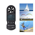 Miniatyrbild 2 av 5: Digital vindhastighetsmätare, LCD digital anemometer luftvolym hastighet hygrometer 3 i 1 för drönare surfing