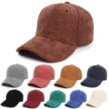 Miniatyrbillede 4 af 5: Fløjls Baseball Cap Dad Hat Klassisk Justerbar Blød Almindelig Cap,1