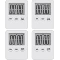 Miniatyrbild 1 av 5: 4 st digital kökstimer Mini magnetisk kökstimer LED nedräkningstimer för matlagning, spel, matlagning, träning