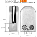 Miniatyrbillede 2 af 5: Glas Klemme 8 STK 6-8mm Rustfrit Stål 304 Glas Klemme Klemme Support Flad