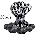 Miniatyrbilde 2 av 5: Elastiske Bungee-snorer for presenning, presenning, telt, paviljong, utvidbar, 15,5 cm 20 stk