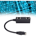 Miniatyrbillede 2 af 4: 1 til 2 Port RJ45 Splitter Adapter Jævn Transmission Fremragende Forbindelse Netværkskabel Adapter Lav Strøm Kabel Adapter og Konnektor