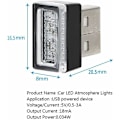 Miniatyrbillede 2 af 5: LED-atmosfærelys, 5V plug-in-lys Mini indvendigt ambient belysningssæt til biler, bærbare computere, USB-stik 5 stk.（Blå stråle）