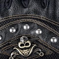 Pikkukuva 5 / 5: Mustat niittihansikkaat steampunk goottilaiset hansikkaat punk-vaatteet niitti mo