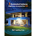 Miniatyrbild 2 av 5: Solcellslampor utomhus, 208 LED utomhus LED strålkastare rörelsesensor Ip65, solcellslampor LED strålkastare utomhus, utomhusbelysning med sensor, vägglampa för trädgård pool-2-pack
