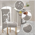 Miniatyrbilde 2 av 5: Stor stretch Jacquard spisebordsstoltrekk (2 stykker)
