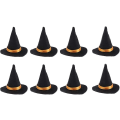 Miniatyrbillede 1 af 5: 8 stk. Halloween små heksehat DIY håndværk flaskehætte vinflaske C