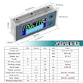 Miniatyrbillede 5 af 5: 10-100V LCD Multifunktions Batterikapacitets Voltmeter Temperaturdisplay Monitor (12V)