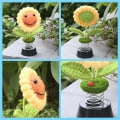Miniatyrbild 2 av 5: Solros Bilinstrumentbräda Dekorationer, Instrumentbräda Bobbleheads Stickade Blommor